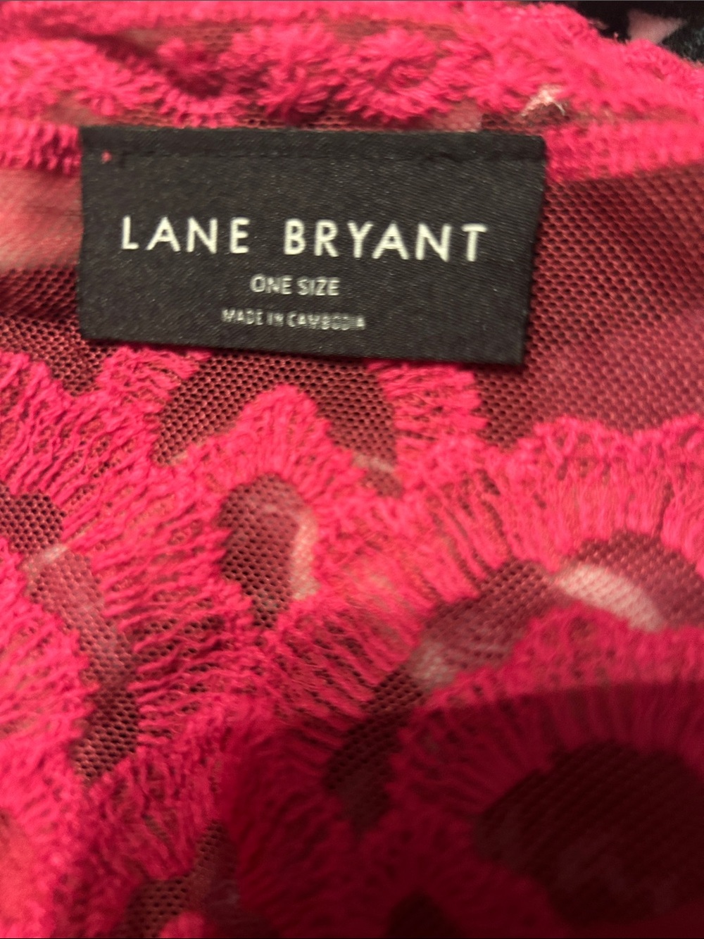 Plus Raspberry Lace Kimono Top - Picture 2 of 2